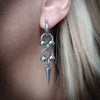 Y2K Spike Rivet Ball Huggie Hoop Earrings for Women Stainless Steel Emo Punk Pointed Drop Earrings Gothic Grunge Earrings - Image 1