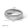 Gold Plated Stainless Steel Elastic Bracelet for Women Personality Hiphop Punk Cuff Party Jewelry - Image 8