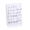 18pairs/set Gold Sliver Enamel Pearl Flower Heart Stud Earring Set For Women Plastic Butterfly Earrings Jewelry Gift Mix Style - Image 2