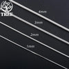Men's Silver Chains 1mm 2mm 3mm Snake Chains Necklace Jewelry For Women 40-75cm Long Chains Accessories - Image 4