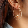 golden sequins metal tassel hoop earrings temperament earrings for women jewelry gift - Image 25