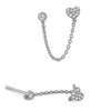 Gold Silver Color Plated Double Hole Link Chain Circle Hoop Earrings Zircon Star Lightning Eye Pendant Huggie Piercing Earring - Image 36