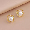 Vintage Pearl Pendant Necklaces Earrings For Women Female Daily Wear Stainless Steel Jewelry Set Girls Party Gift - Image 4