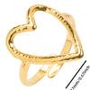 Abstract Hollow Irregular Open Adjustable Stainless Steel Rings Gothic Irregular Geometric Hammered Heart Lover Jewelry Rings - Image 21