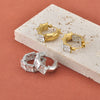 Square Crystal Zirconia Hoop Earring for Women Stainless Steel Shiny CZ Ear Birthday Jewelry Gifts - Image 4