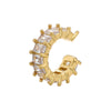 C-Shaped Clips Gold Color Cubic Zirconia Crystal Earrings No Piercing Required Women's Jewelry Fairy-Style Clip Earrings - Image 14