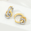 Panpoki Silver Double Ring Color Earring Hoop Earring Women Jewelry Anniversary Gift - Image 5