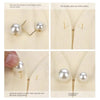 Imitation Pearl Double Head Brooch Pin Waist Clip Set - Image 22
