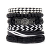 Bracelet Viking Bracelet For Men Hand Bracelets Woven Skull Hand Jewelry Adjustable Leather Set viking man bracelet - Image 16