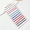 12pcs Evil Eye Square Crystal Bracelet Handmade Prayer Bangles Adjustable Anklets Wrist Jewelry Gift for Friend - Image 2