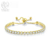 Noble Silver Bracelet Chain Color Crystal Hand Jewelry For Women Charm Wedding Gift Party 18cm - Image 14