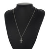 Christian Jesus Cross Necklaces Silver Color Long Chain Simple Pendants For Women Men Jewelry Gifts - Image 6