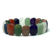 Multi-Faceted 10 x 14 mm Beaded Bracelet in Mixed Stone Colors - Image 12