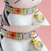 Rainbow Flower Cat Collar With Bell Kitten Puppy Necklace Adjustable Buckle Colorful Lace Kitten Collar Dog Accessories - Image 4