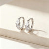 Silver Bohemian Teardrop Zircon Huggies Hoop Earrings for Women Geometric French Jewelry Ear Buckle - Image 6