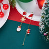 Christmas Red Dangle Earrings For Women Rhinestone Snowflake Pearl Earring Christmas Party Festival Year Jewelry - Image 24