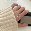 Xinyi Vintage Punk Green Zircons Party Rings for Women Couples Creative Tassel Geometric Handmade Party Jewelry - Image 3