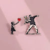Classic Banksy Art Design Collection Brooch Enamel Pin Flower Thrower Boy Red Balloon Girl Badge Lapel Backpack Jewelry Gift - Image 1