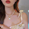 Imitation Pearl Tassel Flat Snake Bone Necklace For Women Personalized Daily Accessory Party Jewelry Birthday Gifts - Image 9