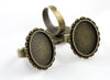 Fit 13x18mm 5pcs Bronze Antique Silver Plated Color Oval Adjustable Ring Settings Blank/Base,Fit 13x18mm Glass Cabochons - Image 5