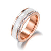 Titanium Steel and Ceramic Ring with Cubic Zirconia in US Sizes 6 to 9 - Image 8