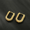 Retro Double Loop Design Drop Earring Gold Silver Color Geometric Round Earrings for Women Girls Punk Hip Hop Jewelry G - Image 9