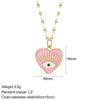 Stainless Steel Chain Necklace with Colorful Pendant Designs - Image 37