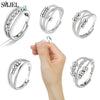 Metal Balls Fidget Rings Adjustable for Women Stress Relieve Finger Jewelry Rotatable Beads Ring Accessories - Image 1