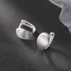 Silver Color Brushed Oval Mini Hoop Earrings for Women Party Jewelry Light Accessories - Image 6