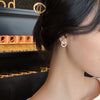 Minimalist Round Bow Knot Earrings For Women Temperament Rhinestone Imitation Pearl Stud Earrings Party Wedding Jewely E - Image 5