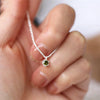 Silver Color Green Zircon Pendant Necklace Sparkling Gypsophila Beautiful Wedding Jewelry Gift For Women - Image 6