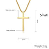 2Pcs Stainless Steel Cross Pendant Necklace For Men Titanium Steel Twisted Rope Box Chain Choker Women Punk Jewelry - Image 4