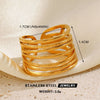 Hollow Heart Open Ring in Stainless Steel Adjustable - Image 25