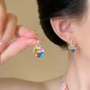 Retro Green Jade Ginkgo Leaf Style Pearl Drop Earring Chinese Ancient Style Hook Earrings For Women Gift - Image 9