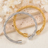 Stainless Steel Gold Color Wire Knot Bracelet Hip Hop Women Men Open Cuff Bangle Pulseira Bileklik Jewelry Gifts - Image 6