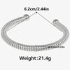 Geometric Chunky Stainless Steel Bracelets Bangles For Women Men Accessories Silver Color Wrist Jewelry No Fade Bangle - Image 15