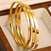 3pcs Glossy Gold Plated Stainless Steel Bangle Bracelet for Women Minimalist Basic Wristband Bangles Jewelry - Image 8