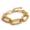 Stainless Steel Oval Chain Bracelet Bangle Gold Color Plated Metal Attractive Jewelry Gift - Image 7