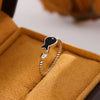 Creative Cute Animal Silver Jewelry Black Epoxy Fish Twist Opening Rings - Image 4