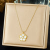 316L Stainless Steel Simple Versatile Zircon Geometry Flowers Bowknot Series Pendant Necklace Lady Classic Charm Jewelry - Image 28