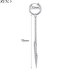 Zemo 1 PC Punk Stainless Steel Clip-on Earrings Long Tassel Pendant Earring Taper Cross Feather No-Pierced Fake Piercing 12/14MM - Image 7
