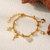 Heart Moon Star Drop Pendant Women Stainless Steel Bracelets Zircon Wedding Banquet Charm African Bracelet Jewelry - Image 3