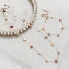 Pearl Bead Chain in Necklace or Bracelet Length with White Pink or Purple Accents - Image 3