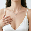 Simple Silver Color Love Heart Pendant Necklace Charm Chain Collares Chokers for Women Jewelry Accessories - Image 1