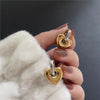 Stainless Steel Chic Heart Huggie Hoop Earrings Charm Gold Silver Color Jewelry for Women - Image 4