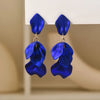 Light Matte Petal Tassel Earrings for Women Blue Drop Earring Personality All-match Jewelry Female - Image 4