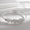 Charm Silver Bead Bracelet Bracelet Cute Feminine Party Wedding Jewelry With Adjustable Size - Image 7