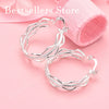 Charm Silver 27mm Triple Layer Wave Hollow Earrings Women Gift Accessories Party Jewelry - Image 1