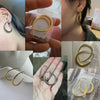 Geometric Oval Hoop Earrings for Women Simple Desgin Earrings Party Wedding Jewelry Accessories - Image 6