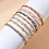 Layered Stainless Steel Chain Bracelet with Colorful Bead Accents - Image 1